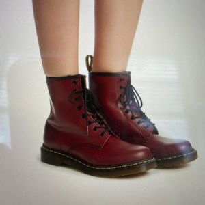 DR MARTENS; '1460 W' Boot;      SIZE 7 US or 5UK, or 38 EU;     COLOR  Cherry